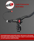 4 Piston Hydraulic Disc Brake Set For E Bikes With Right Lever Rear Calipers PM IS Adapter Power Off Sensor
