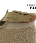 Close-up of secure fit strap on High-Dexterity 0.5mm AX-Suede Tactical Gloves With Secure Fit And Precision Feel, medium, brown.