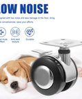 Office Chair Caster Wheel Zinc Alloy Swivel Wheel with Brake, 4pcs showing low noise design and durable structure.