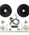 29 Inch Rear Axle Assembly Complete Wheel Hub Kit for Go Kart Quad Trike Drift Bikes with tires and mounting components