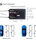 Diagram showing R7FG 7 Channel RC Gyro Receiver With Long Range FHSS Telemetry Water Splash Proof Built For Crawler Drifting Cars And Boats Anti Interference Up To 600 Meters Pro Grade 2 4Ghz Controller Ready RC8X RC4GS V3 RC6GS V3 T8S T8FB