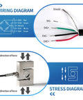 Digital Force Gauge With S Type Load Cell 0 To 2 Tons Capacity High Precision Force Measurement Real Time Display For Mechanical Testing Tensile And Compression Applications And Quick Data Readouts wiring diagram and load cell stress direction
