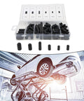 Solid 100pc Rubber Vacuum Cap Kit For Carburetor And Manifold Hose Ends Assortment Set To Keep Dust Out And Save Your Ride, black caps in organizer case