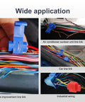 140 Piece DIY Ready Quick Splice Wire Connector Set For 22 To 18 AWG 16 To 14 AWG And 12 To 10 AWG Solderless Snap Terminals