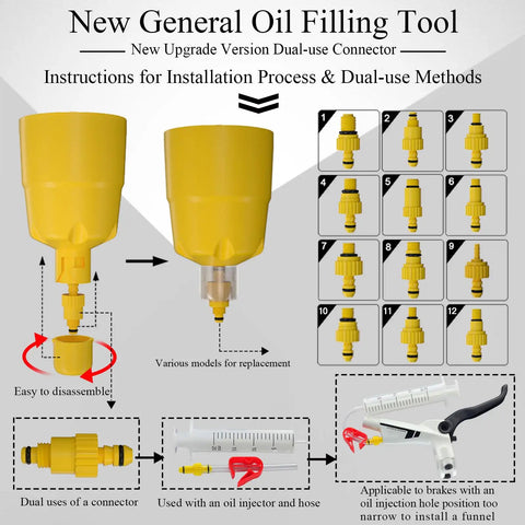Universal Bicycle Hydraulic Disc Brake Bleed Kit Fits Shimano Tektro Magura Hayes Formula Hope Giant And More parts display