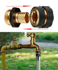 Top Tier Garden Hose Quick Connector Upgrade Kit, 3/4 Inch Male Female Fitting Adapter For Easy Leakproof Water Hose Repair And Fast Outdoor Sprayer Hookups On Any Standard Setup Today installed on outdoor faucet