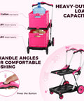 Collapsible Shopping Cart Platform Hand Truck With One Button Fold Adjustable Handle From 90 To 135 Degrees 2-Tier Storage 200 Lb Total Load Easy Fold And Go Perfect For Grocery Runs And Hauling