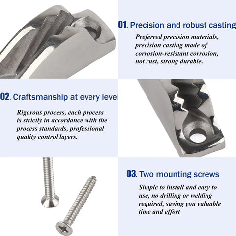 316 Stainless Steel Rope Cam Cleat For Boats And Kayaks Built To Last Heavy Duty Marine Rope Clam Cleat Tensioning 6mm Lines