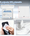 Anti Static Microfiber Wipes 9 By 9 Inches 50 Pcs Lint Free Reusable Cloths For Electronics With Conductive Carbon Yarns ESD Safe Class 100 200 GSM Ideal For Techies Handling Sensitive Components And Tools package and uses