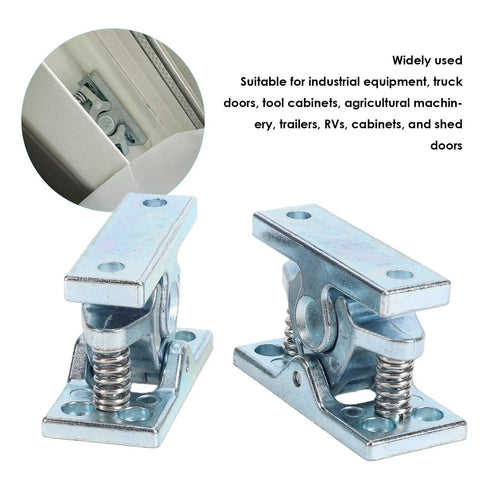 Two Pack Heavy Duty Zinc Alloy Screen Door Catch Spring Loaded Double Roller Latch Stop for Trailer RV Cabinet Shed Doors