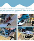Badass Heavy Duty Circular Saw Guide And Rip Fence Replacement Kit Compatible With Makita Power Tools shown adjusting rail for straight cuts.