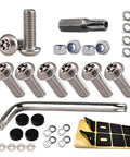 Anti Theft Stainless Steel License Plate Screws Set For Cars And Trucks Tamper Resistant Security Machine Screws Quarter Inch M6 Bolts 8 Pack To Protect Your License Plates From Theft And Vandalism