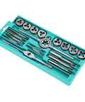Heavy Duty 20 Piece Metric Tap Die Set With Wrench Rack For Thread Repair And Cutting M3 To M12 bolt and rod kit in case