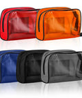 Five Color Five Pack First Aid Kit Bags Set, Zippered Emergency Medical Pouches With Transparent Window, various colored bags