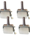Heavy Duty Metal Stem Bed Frame Casters With Socket Sleeve Inserts Replacement Locking Wheels For Bed Frames Set Of 4