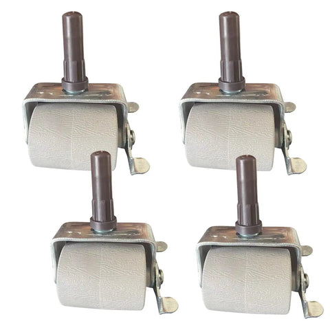 Heavy Duty Metal Stem Bed Frame Casters With Socket Sleeve Inserts Replacement Locking Wheels For Bed Frames Set Of 4