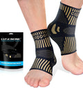 Copper Infused Ankle Brace For Men And Women Pair With Pain Relief For Plantar Fasciitis Sprained Ankle Achilles Tendon Recovery