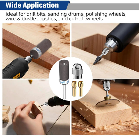 Pro Grade Sanding Drums Kit For Rotary Tool With One Eighth Inch Shank 25 Pcs 240 320 400 600 800 Grits Wet And Dry Sanding