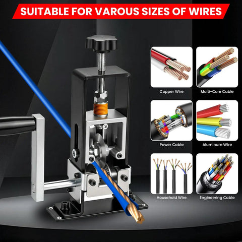Dual Drive Wire Stripper Machine With Electric And Hand Crank Built For Scrap Copper Recycling And DIY Projects heavy duty