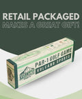 Backyard Golf Cornhole Game For Adults And Men, boxed view, Vulcano Sports packaging, shown as a perfect gift.