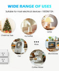 Four Outlet Remote Control Power Strip With One Remote 15A Wireless Light Switch For Household Appliances, 4 outlets shown