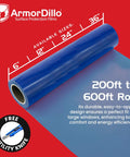 Heavy Duty Pro Grade Window Protection Film Roll 21 Inch By 600 Foot Self Adhesive Glass Covering For Painting And Construction UV