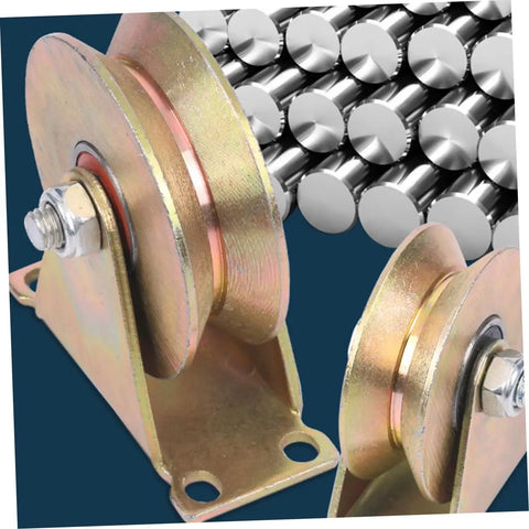 4 Inch V Shaped Bracket Cable Pulley Wheel With Ball Bearings For Heavy Duty Wire Rope Lifting And Material Handling In Industrial