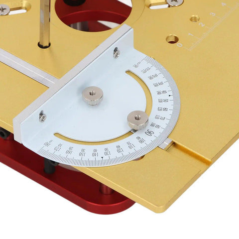 Rock Solid Router Lift Kit With Stainless Steel And Aluminum Alloy Hand Screw Adjuster For Woodworking Table Insert Plate 64 To 66 Millimeter Motor Base angle adjustment detail