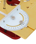 Built Tough Manual Router Lift Kit Featuring Precision Aluminum Base And Four Jaw Clamp Setup For Serious Woodworkers measuring angle