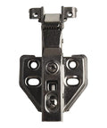 Quiet Close Glass Door Hinge With Hydraulic Dampening System In Black Steel, front view of heavy duty aluminum frame hinge