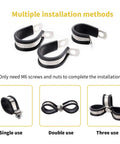 60 Piece Wire Clamps Kit With Seven Sizes Stainless Steel 304 Rubber Cushioned Clamps demonstrating multiple installation methods
