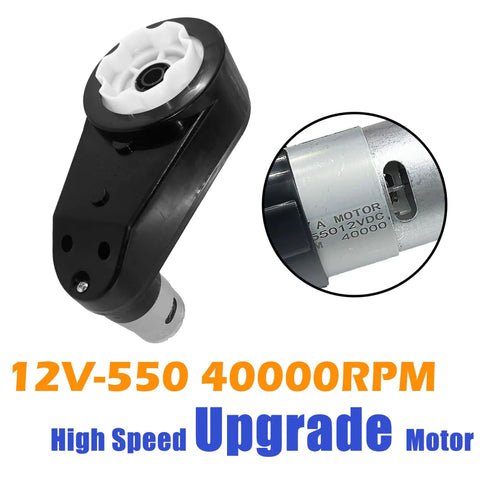 Two Pack 12V RS550 High Speed Gearboxes 40000RPM For Power Wheels Ride On Cars Upgrade Replacement Parts, zoom on details