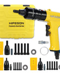 Pneumatic Rivet Nut Gun With Self Locking Heads And Quick Change Mandrels, sizes 1/4, 5/16, 3/8, industrial-grade with accessories
