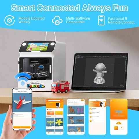 Next Level Mini 3D Printer For Kids With Auto Leveling And Hella Safe Kid Friendly Frame Plus Five Inch Touch Screen And Zero Fuss Preassembled Build Making It A Legit Stem Gift