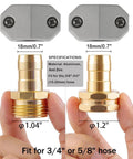 Aluminum Hose Repair Kit Set For 3/4 And 5/8 Inch Hoses With Male And Female End Fittings