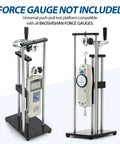 Beefy Manual Force Test Stand With 8.7 Inch Vertical Stroke And Clamp, Heavy Duty Steel Frame, 500N Load Capacity, Handwheel Operated, Portable Bench Mount For Material Testing, 1 Year Warranty And Lifetime Tech Support, with force gauge