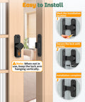 Installation guide for 90 Degree Barn Door Lock With Flip Latch, Right Angle Sliding Door Lock For Cabinets, Black 1 Pack.