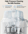 Bear Bottle Washer Pro baby bottle sterilizer and dryer in clear plastic, front view