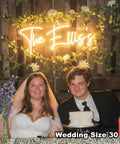 Personalized Neon LED Sign For Weddings And Events, Battery Or Plug Operated Lit Up Name Logo, Wall Decor, wedding size 30 in