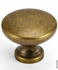 Antique Brass Cabinet Knobs Set of 25 Solid Zinc Alloy Hardware for Kitchen, shown with screws, vintage bronze finish