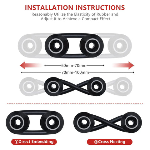Installation instructions for front and rear bumper quick release kit with aluminum fasteners and fender bracket, showing rubber O-rings.