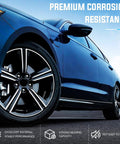 Front view of car with focus on wheel, showing Front Left Steering Knuckle And Wheel Bearing Hub Assembly Fits Ford Escape 2005-2012, Mercury Mariner 2005-2011, Mazda Tribute 2005-2011, Driver Side Replacement 698-405 in action