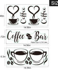 Coffee Signs Wall Decor Sticker Set For Coffee Bar Kitchen Removable DIY Vinyl Decal Wallpaper For Restaurant Home Office