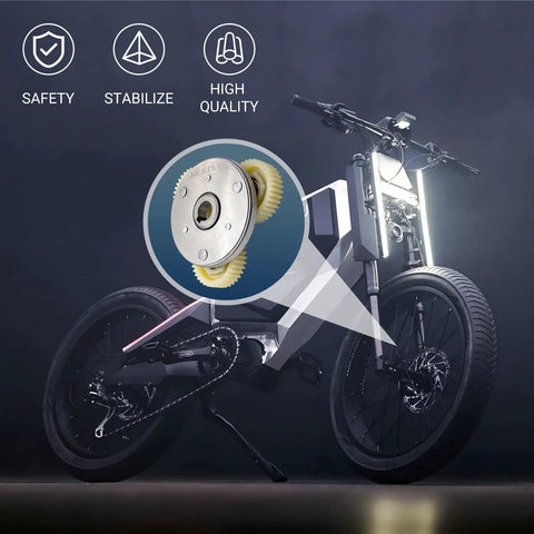 Electric Motor Gear Clutch Kit 36T Nylon Gears with Bearings for E Bike Bafang 500 750 1000W Motors in bike setup