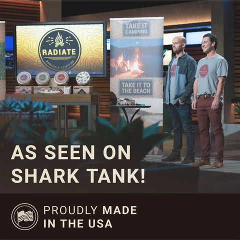 XL 8 Inch Portable Campfire As Seen On Shark Tank With Up To Two Hours Of Burn Time Reusable Travel Fire Pit Displayed On Show