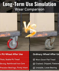 Comparison of 3 Inch Polyurethane Caster Wheels With Cast Iron Core Set Of 4 Beefed Up Industrial Replacement Wheels For Carts Equipment Bases And Workbenches One And A Quarter Inch Wide 1400 Lbs Total Capacity to ordinary wheels after use.