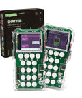 DIY Wireless Encrypted Two Way Communication Kit For Kids And Teens Learn Electronics Coding And Encryption With A Fun STEM Radio Project For Ages Eleven And Up, two green handheld devices