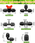 1/2 Inch Drip Irrigation Fittings Kit, 20 Piece DIY Set with valves, tees, elbows, and connectors, easy install drip tubing