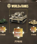 Tiger I Tank Building Block Set For Adults And Collectors, World Of Tanks Licensed German WWII Tank Model At 1 To 28 Scale, 1138 Pieces