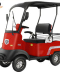 Heavy Duty Sixty Volt Eight Hundred Watt Ac Mobility Scooter With Rad Fourteen Point Nine Inch Tires, Red color, comfortable seat, ideal for outdoor rides.